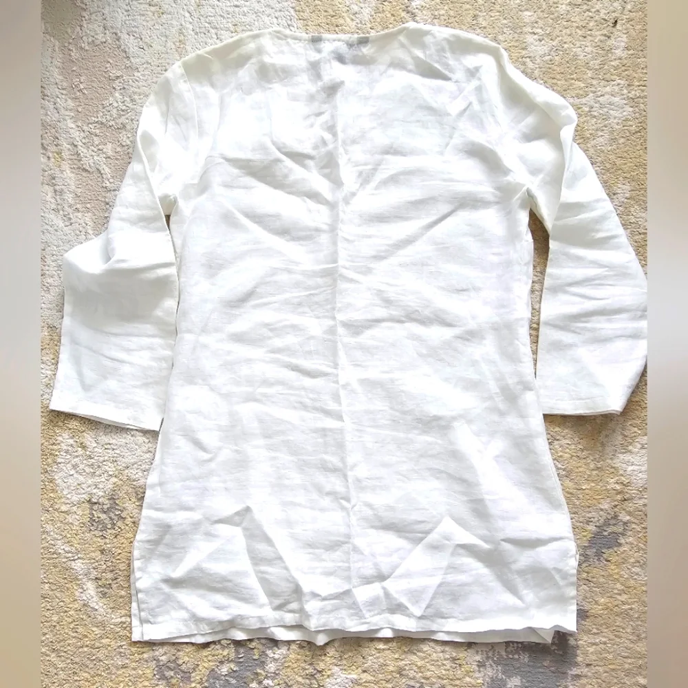 Brooks Brothers Women Linen Tunic White Tunic Top Size XXS - Picture 2 of 11